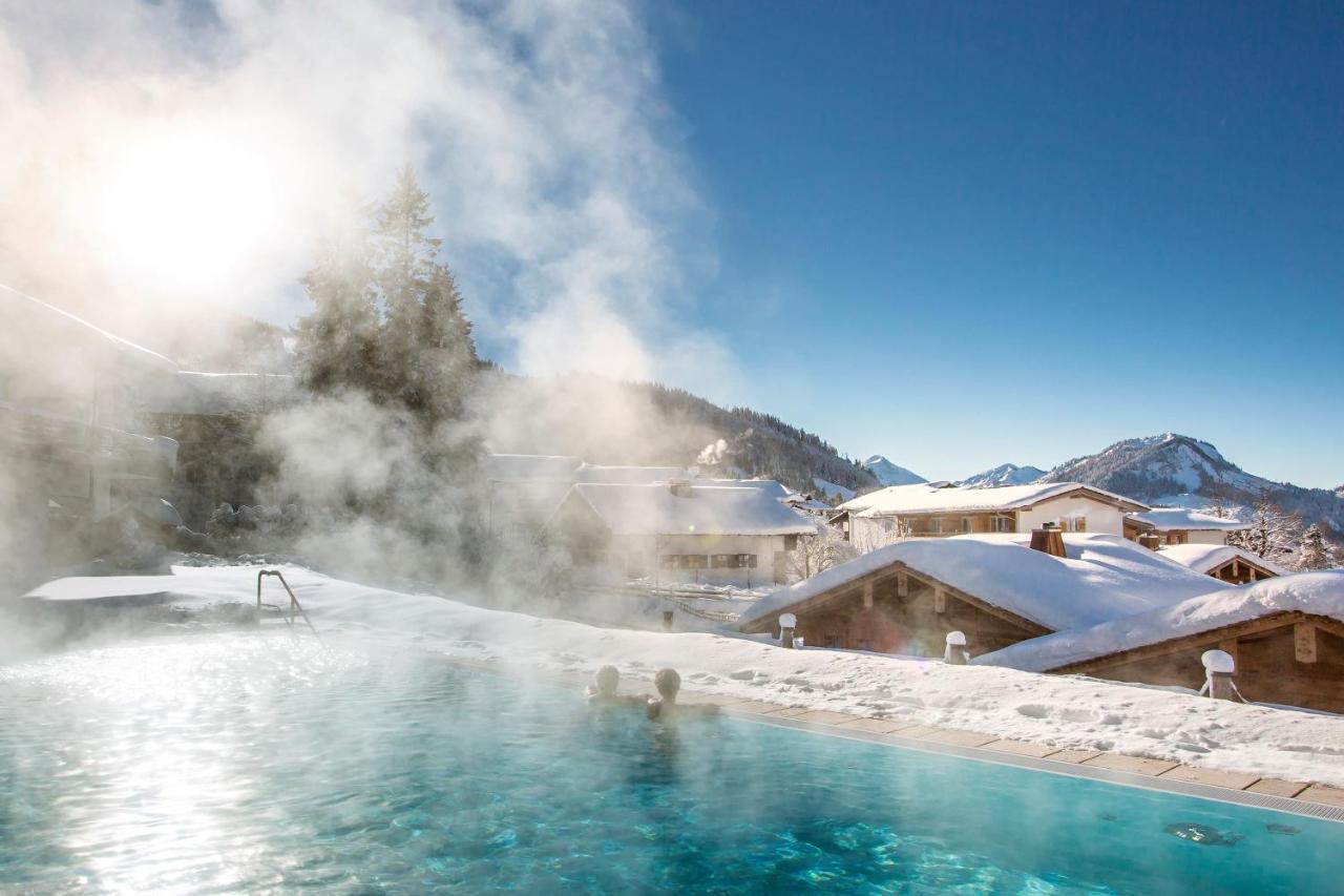 באד הינדלאנג Alpin Lodges - Moderne Appartements Mit Zugang Zu 3000 Qm Spa Panoramahotel Oberjoch מראה חיצוני תמונה